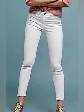 AG Adriano Goldschmied, The Abbey Ankle, mid rise, super skinny Jeans, White 29